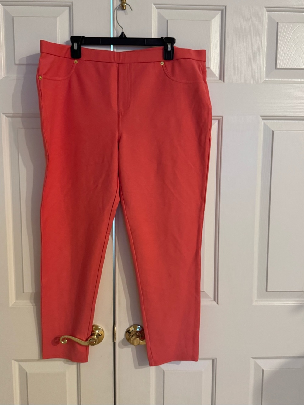 MICHAEL Michael Kors Coral-Pink Skinny Ankle Pants